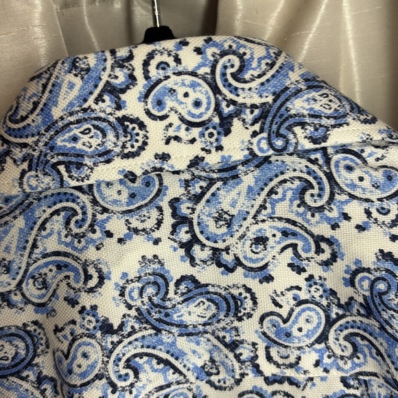 Men's Blue Paisley Emanuel Berg Modern Fit button down shirt, summer casual - Picture 6 of 8